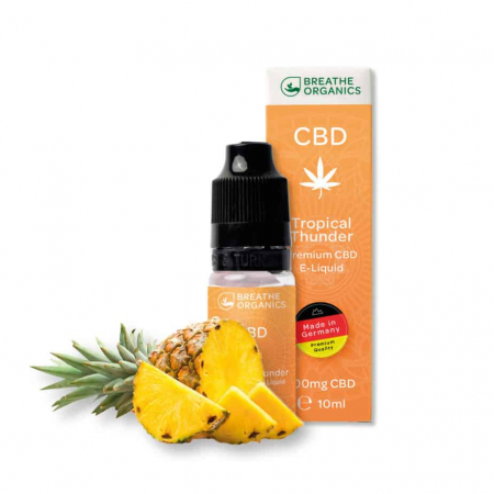 Breathe Organics - CBD E-Liquid 1% (100mg) - 10ml Tropical Thunder